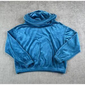 Polarn O Pyret Sweater Girls Cowl Neck Velour Velvet Pullover - Size 10-12 years